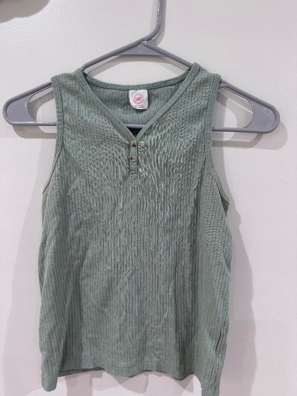 green tank top